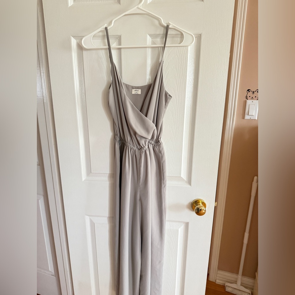 Wilfred Sleeveless Draped Jumpsuit XS - Soft Taupe Grey
